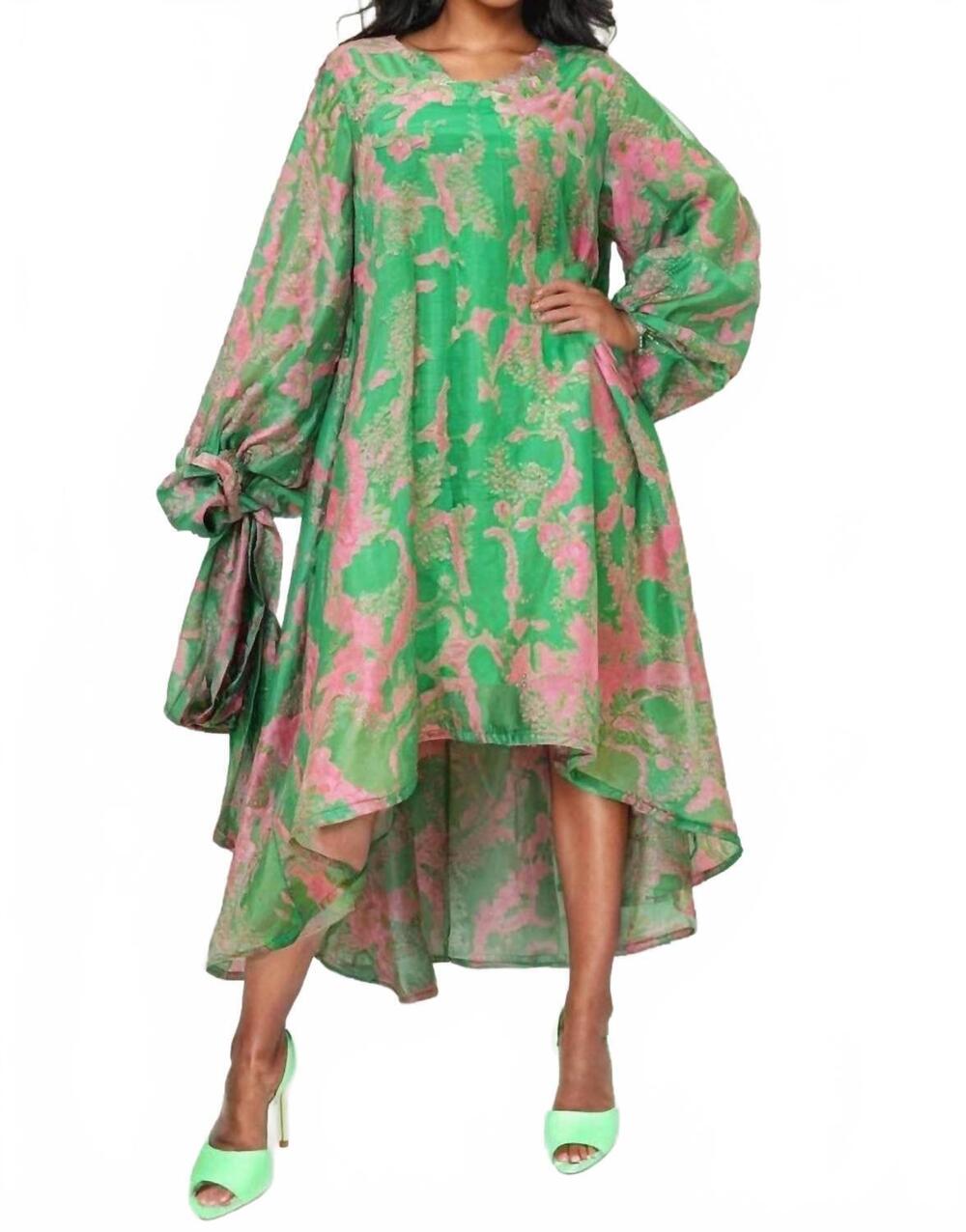 NEW N BY NANCY high low dress in green